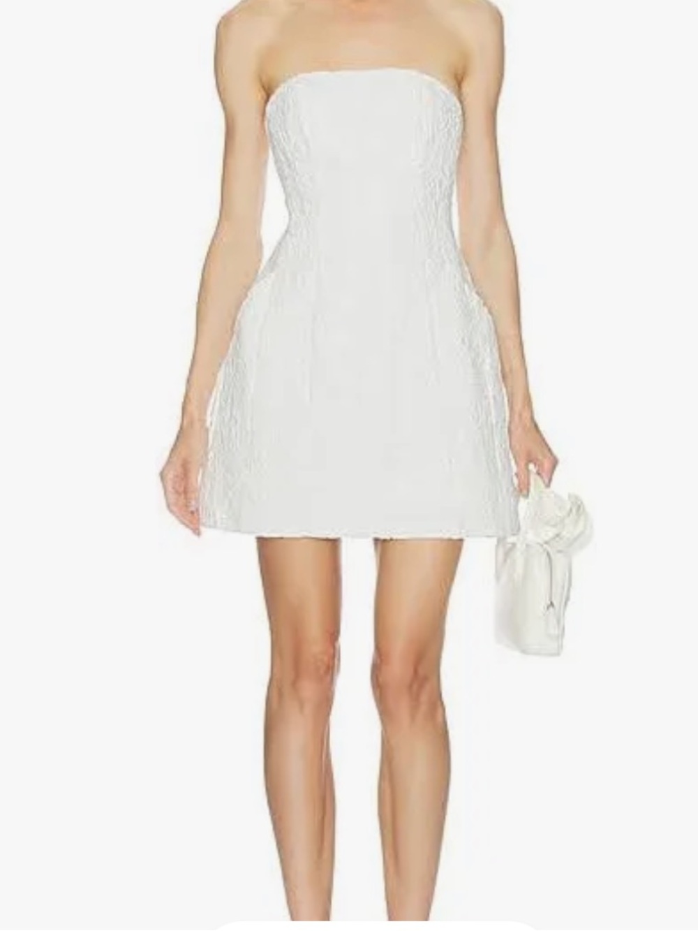 NWT Bardot Karoline Lace Strapless Mini Dress - White 8